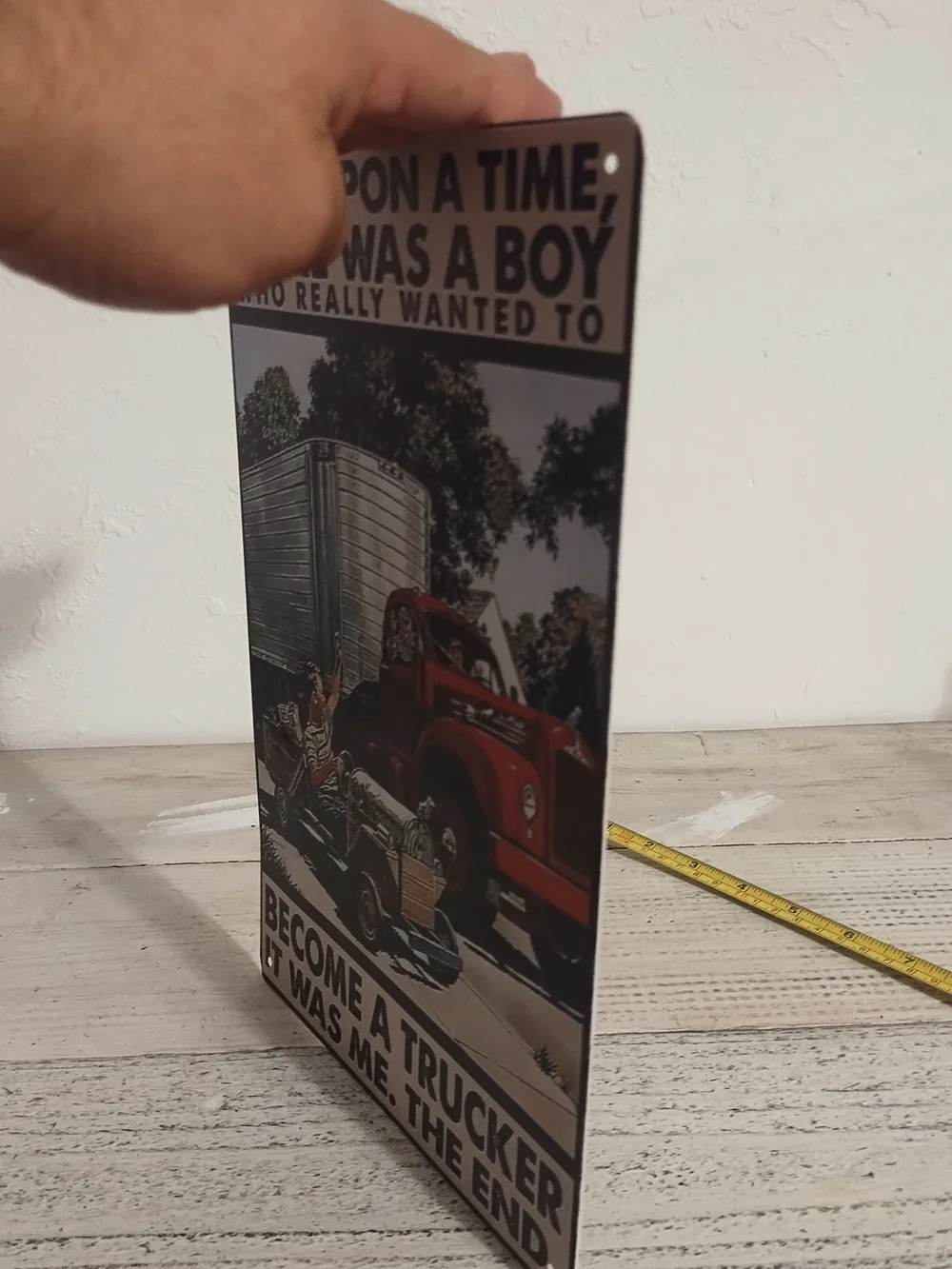 Metal Poster, Gift For Trucker, very good condition 12